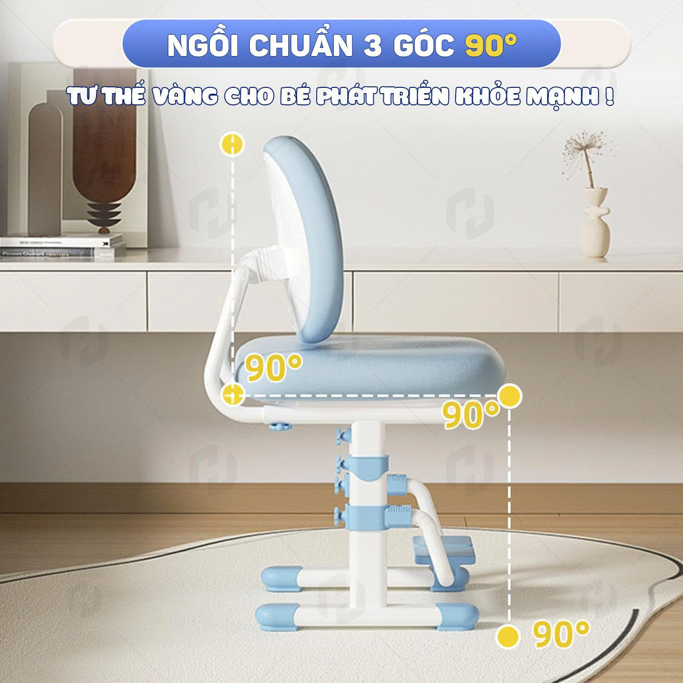 Bộ bàn học sinh tiểu học thông minh cho bé Htdkids T16 cải tiến | tăng giảm chiêu cao tay quay